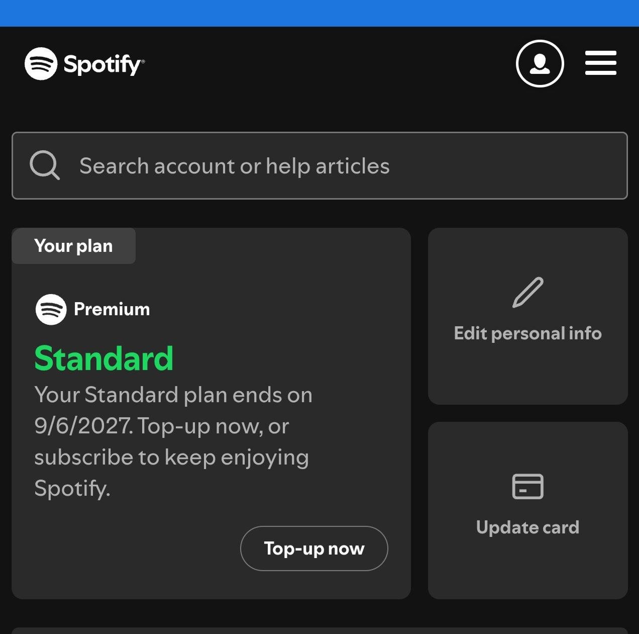 Spotify Premium Standard — 9/6/2027