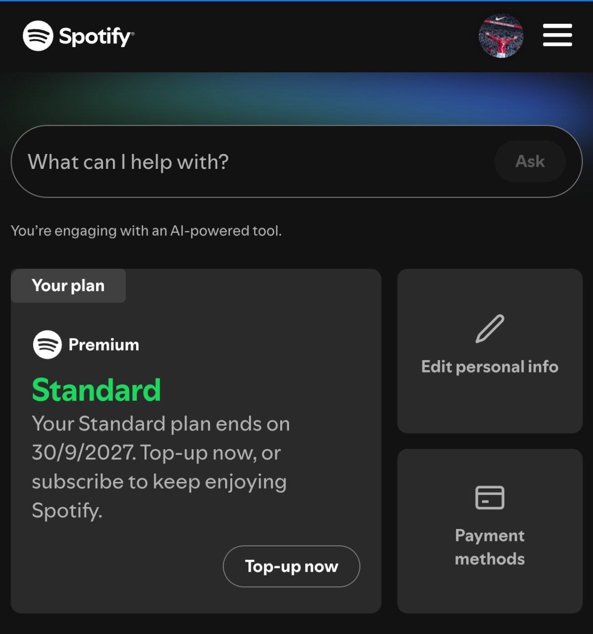 Spotify Premium Standard — 30/9/2027